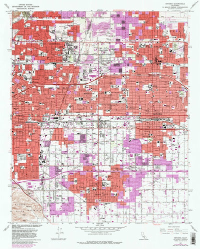 United States Geological Survey Ontario, CA (1967, 24000-Scale) digital map