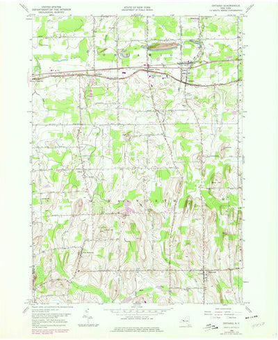 United States Geological Survey Ontario, NY (1952, 24000-Scale) digital map