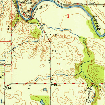 United States Geological Survey Onward, IN (1951, 24000-Scale) digital map