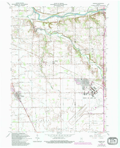 United States Geological Survey Onward, IN (1963, 24000-Scale) digital map