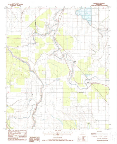 United States Geological Survey Onward, MS (1988, 24000-Scale) digital map