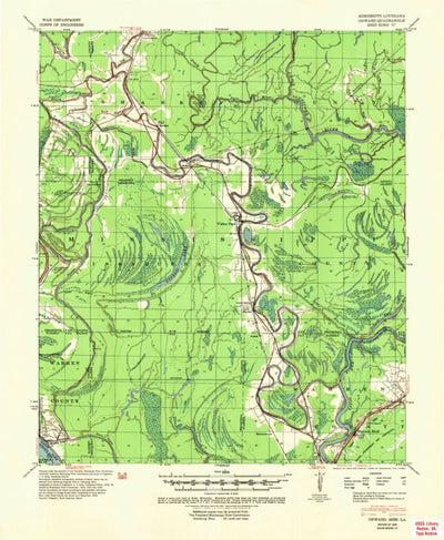 United States Geological Survey Onward, MS-LA (1939, 62500-Scale) digital map