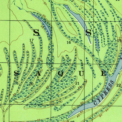 United States Geological Survey Onward, MS-LA (1939, 62500-Scale) digital map