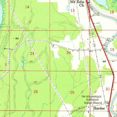 United States Geological Survey Onward, MS-LA (1963, 62500-Scale) digital map
