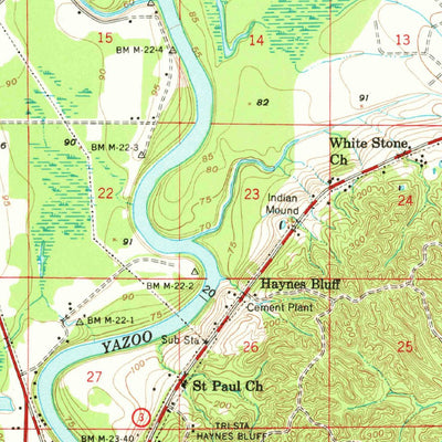 United States Geological Survey Onward, MS-LA (1963, 62500-Scale) digital map