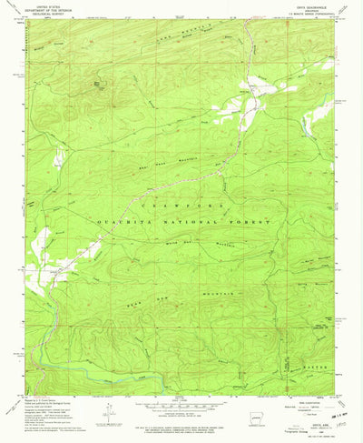 United States Geological Survey Onyx, AR (1968, 24000-Scale) digital map