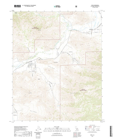 United States Geological Survey Onyx, CA (2022, 24000-Scale) digital map