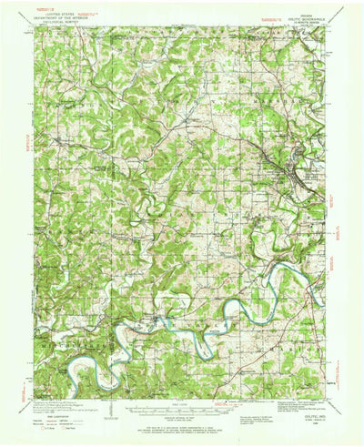 United States Geological Survey Oolitic, IN (1935, 62500-Scale) digital map