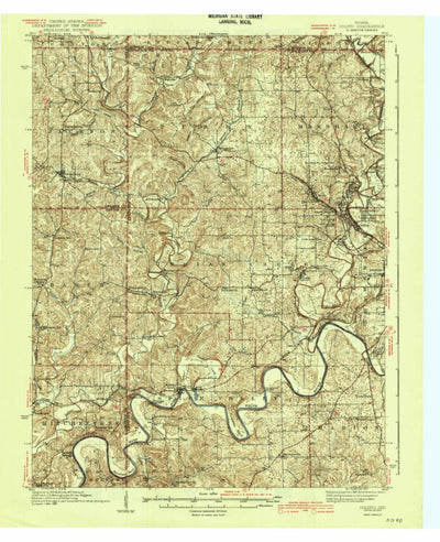 United States Geological Survey Oolitic, IN (1942, 62500-Scale) digital map