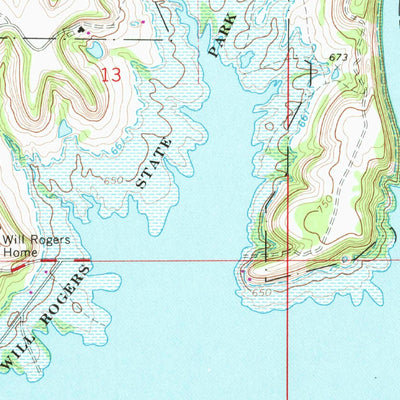 United States Geological Survey Oologah, OK (1970, 24000-Scale) digital map