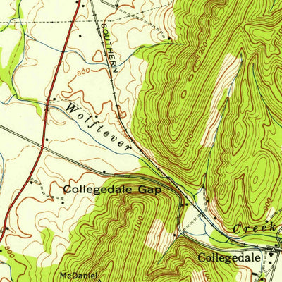United States Geological Survey Ooltewah, TN (1940, 24000-Scale) digital map