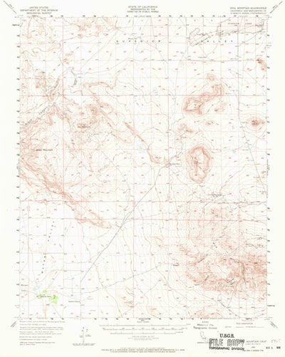 United States Geological Survey Opal Mountain, CA (1955, 62500-Scale) digital map