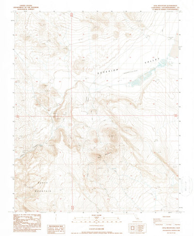 United States Geological Survey Opal Mountain, CA (1988, 24000-Scale) digital map