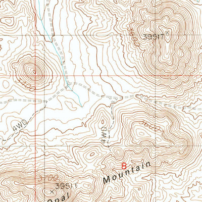 United States Geological Survey Opal Mountain, CA (1988, 24000-Scale) digital map