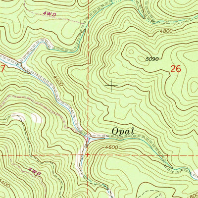 United States Geological Survey Opal Mountain, OR (1968, 24000-Scale) digital map