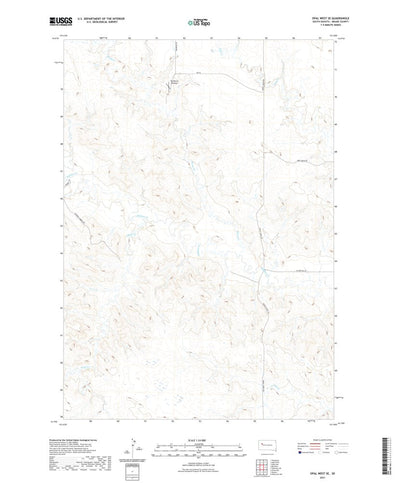 United States Geological Survey Opal West SE, SD (2021, 24000-Scale) digital map