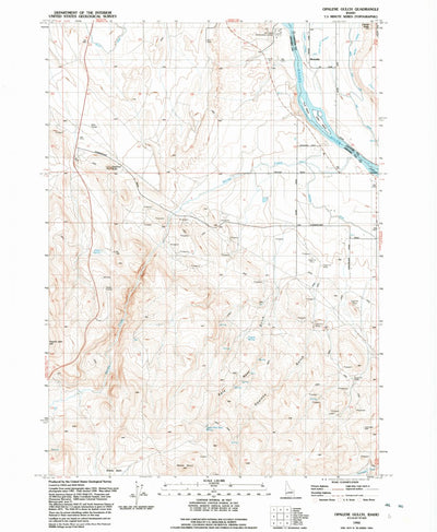 United States Geological Survey Opalene Gulch, ID (1992, 24000-Scale) digital map