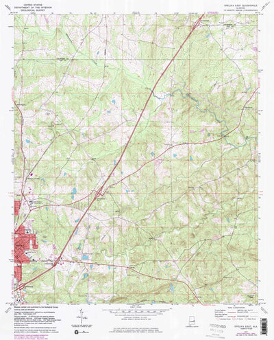 United States Geological Survey Opelika East, AL (1970, 24000-Scale) digital map