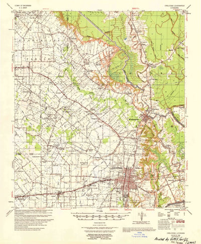 United States Geological Survey Opelousas, LA (1956, 62500-Scale) digital map