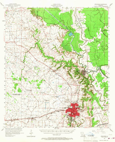 United States Geological Survey Opelousas, LA (1957, 62500-Scale) digital map