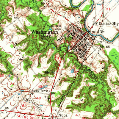 United States Geological Survey Opelousas, LA (1957, 62500-Scale) digital map