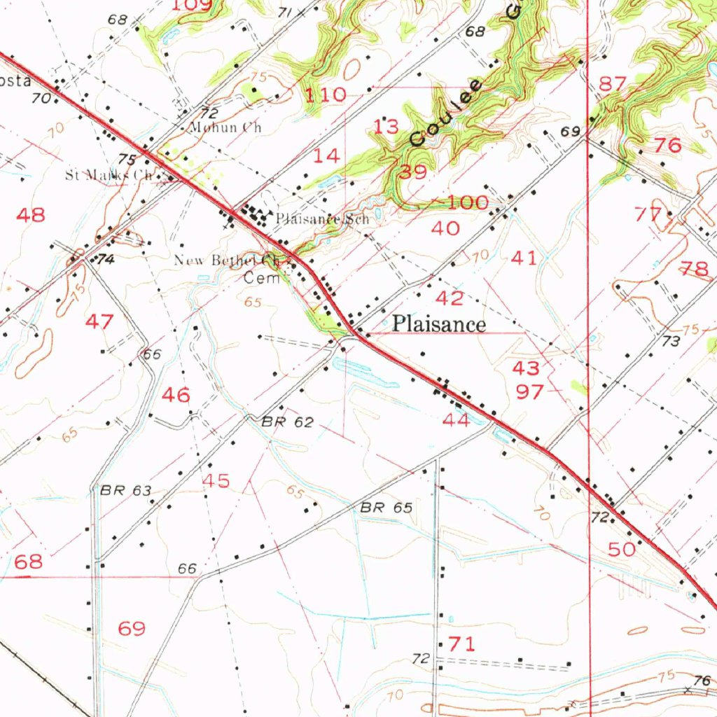 Opelousas, LA (1970, 62500-Scale) Map by United States Geological ...