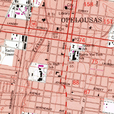 United States Geological Survey Opelousas, LA (1983, 24000-Scale) digital map