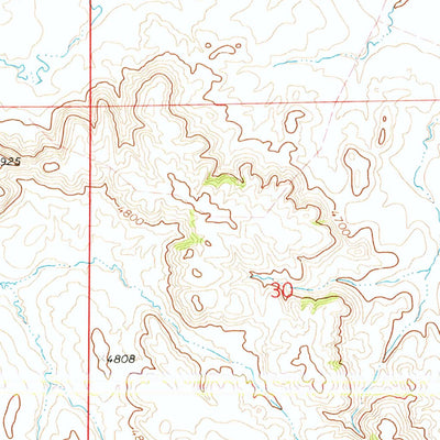 United States Geological Survey Open A Ranch, WY (1971, 24000-Scale) digital map