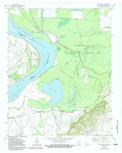 United States Geological Survey Open Lake, TN-AR (1972, 24000-Scale) digital map