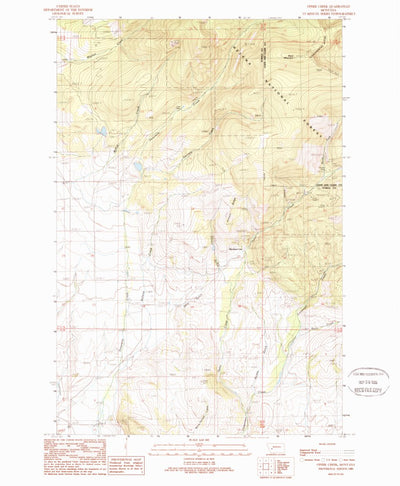 United States Geological Survey Ophir Creek, MT (1989, 24000-Scale) digital map