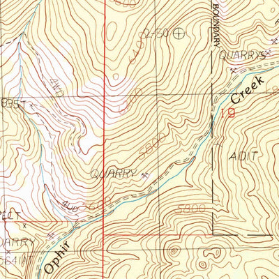 United States Geological Survey Ophir Creek, MT (1989, 24000-Scale) digital map