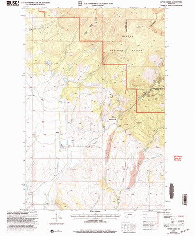 United States Geological Survey Ophir Creek, MT (2001, 24000-Scale) digital map