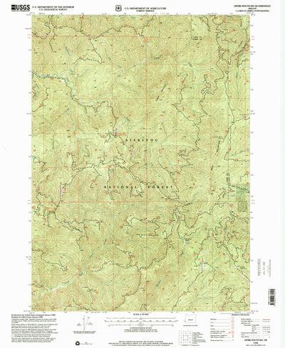 United States Geological Survey Ophir Mountain, OR (1998, 24000-Scale) digital map