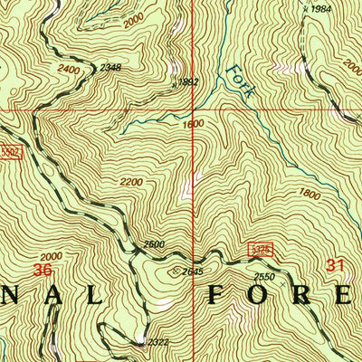 United States Geological Survey Ophir Mountain, OR (1998, 24000-Scale) digital map