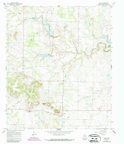 United States Geological Survey Oplin, TX (1967, 24000-Scale) digital map