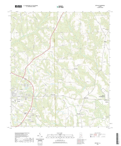 United States Geological Survey Opp East, AL (2020, 24000-Scale) digital map