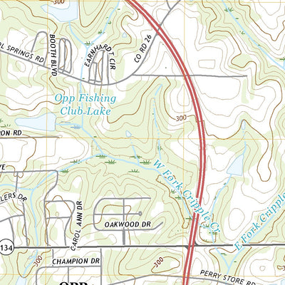 United States Geological Survey Opp East, AL (2020, 24000-Scale) digital map