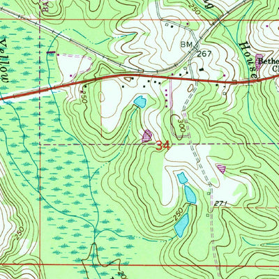 United States Geological Survey Opp West, AL (1971, 24000-Scale) digital map