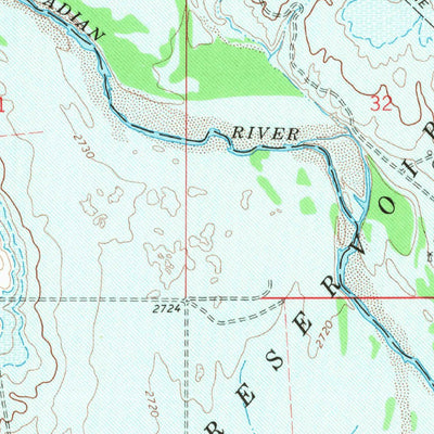 United States Geological Survey Optima Dam, OK (1968, 24000-Scale) digital map