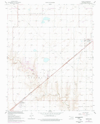 United States Geological Survey Optima, OK (1967, 24000-Scale) digital map