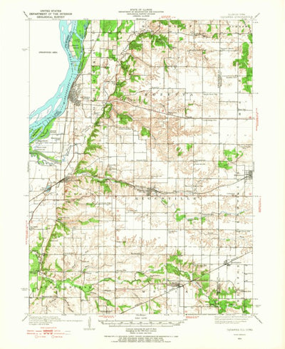 United States Geological Survey Oquawka, IL-IA (1934, 62500-Scale) digital map