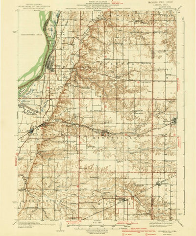 United States Geological Survey Oquawka, IL-IA (1940, 62500-Scale) digital map