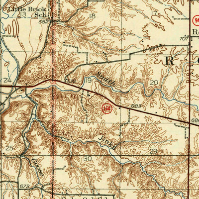 United States Geological Survey Oquawka, IL-IA (1940, 62500-Scale) digital map