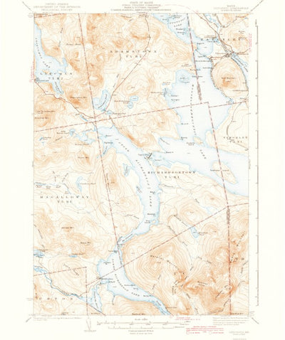 United States Geological Survey Oquossoc, ME (1942, 62500-Scale) digital map