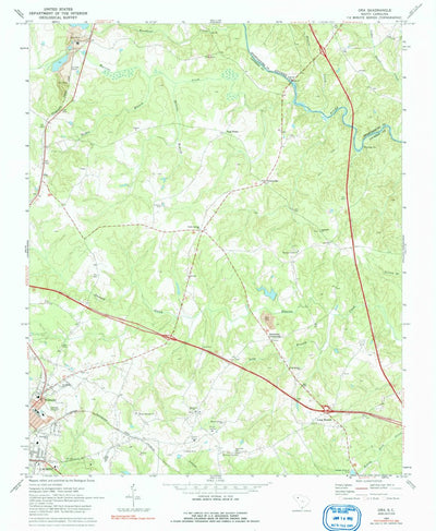 United States Geological Survey Ora, SC (1969, 24000-Scale) digital map