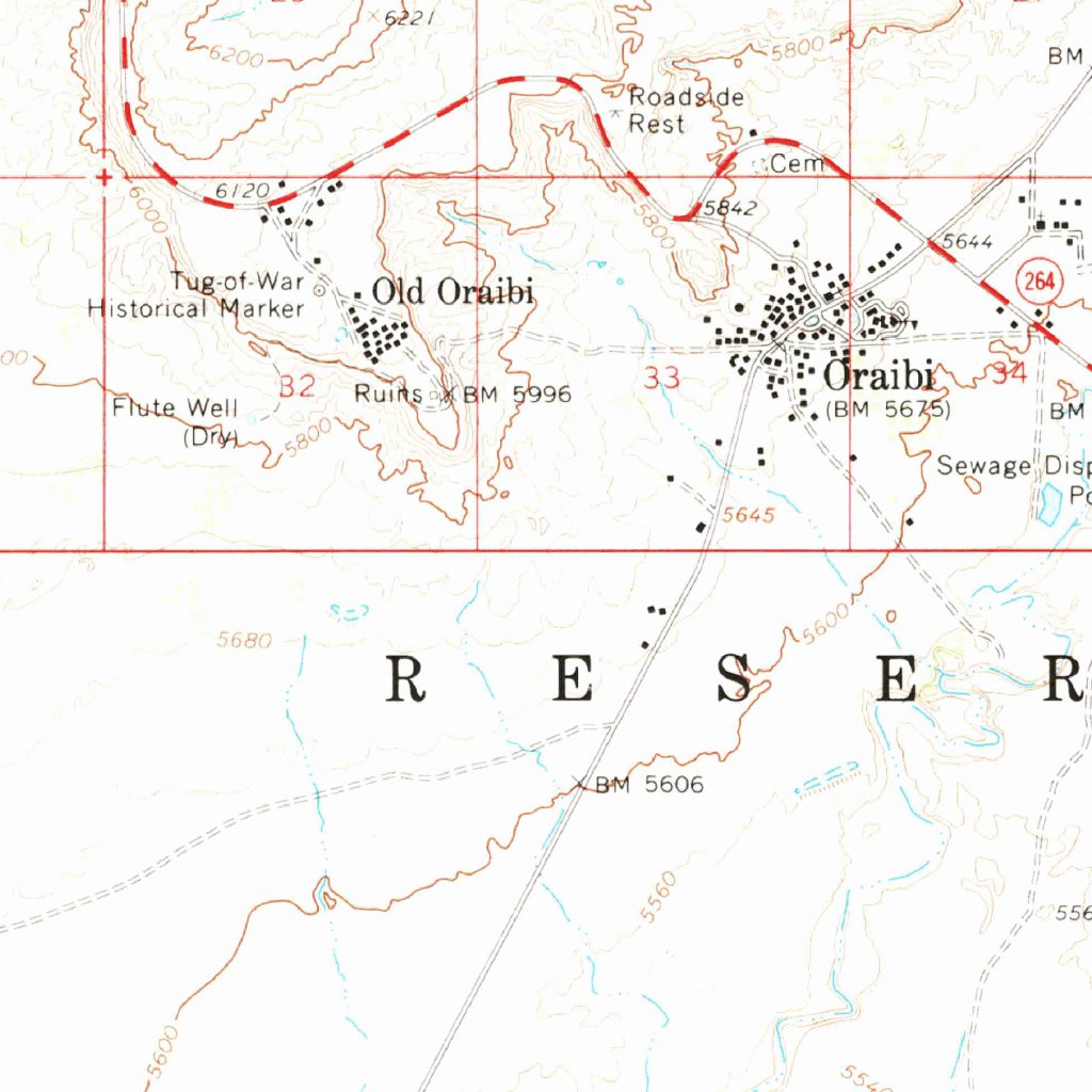 Oraibi, AZ (1966, 62500-Scale) Map by United States Geological Survey ...