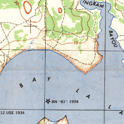 United States Geological Survey Orange Beach, AL-FL (1944, 25000-Scale) digital map