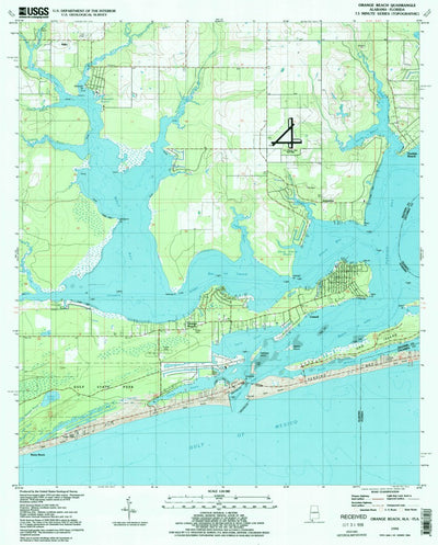 United States Geological Survey Orange Beach, AL-FL (1994, 24000-Scale) digital map