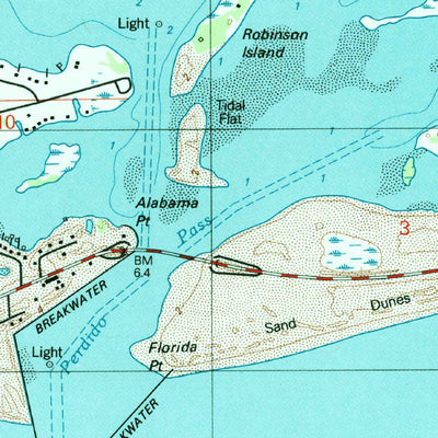 United States Geological Survey Orange Beach, AL-FL (1994, 24000-Scale) digital map
