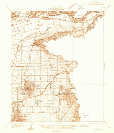 United States Geological Survey Orange, CA (1932, 31680-Scale) digital map